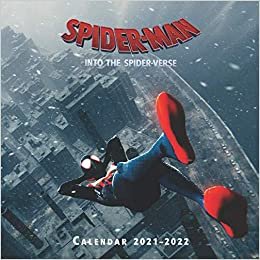 indir Spider Man Into the Spider Verse Calendar 2021-2022: Wall calendar with 16 Months &amp; 17 Colorful Posts