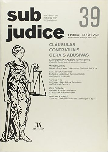 Sub Judice 39 Clausulas Contratuais Gerais Abusivas