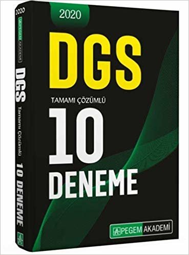 DGS Tamamı Çözümlü 10 Deneme: 2020