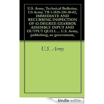 U.S. Army, Technical Bulletins, US Army, TB 1-1520-210-30-02, IMMEDIATE AND RECURRING INSPECTION OF 42-DEGREE GEARBOX ASSEMBLY INPUT AND OUTPUT QUILL BEVEL ... publishing, us government, (English Edition) [Kindle-editie]