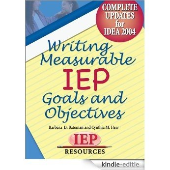 Writing Measurable IEP Goals and Objectives (English Edition) [Kindle-editie]