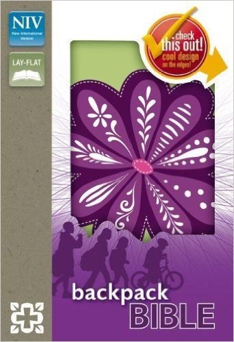 Backpack Bible-NIV-Purple Blossom