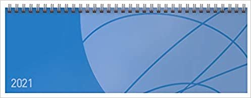 Tischquerkalender Professional Colourlux blau 2021: 1 Woche 2 Seiten; Bürokalender mit nützlichen Zusatzinformationen; Format: 29,8 x 10,5 cm