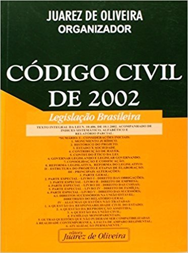 Código Civil de 2002. Legislação Brasileira