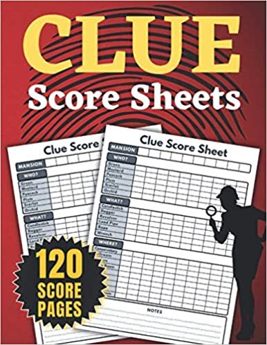 indir Clue Score Sheets: 120 Clue Game Sheets, Clue Detective Notebook Sheets, Clue Replacement Pads, Clue Board Game Sheets, Clue Board Game Detective Sheets Paper, Large Print 8.5&quot; x 11”