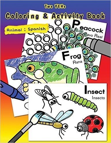 [ Two Yehs ] Coloring & Activity Book - Animal: English - Spanish