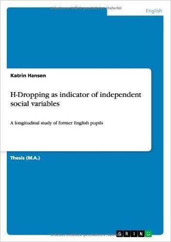 H-Dropping as Indicator of Independent Social Variables