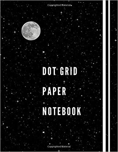 Dot Grid Paper Notebook: Graph Dot Grid Paper 8 1/2 x 11 - Black Cover Dotted Notebook