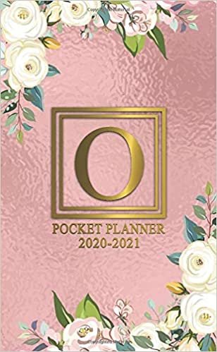 indir 2020-2021 Pocket Planner: Monogram Initial Letter O Two Year 2020-2021 Monthly Pocket Planner | 24 Months Spread View Agenda With Notes, Holidays, ... Password Log | Floral Rose Gold Foil Pattern