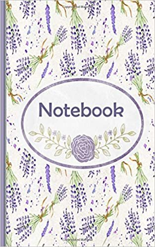 indir Notebook: Dot Grid Bullet Journal - Small (5x8 inch) with 100 Numbered Pages - Soft Matte Cover - Vintage Lavender Aquarel