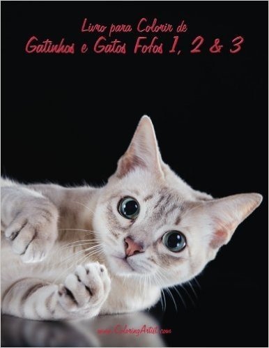 Livro Para Colorir de Gatinhos E Gatos Fofos 1, 2 & 3