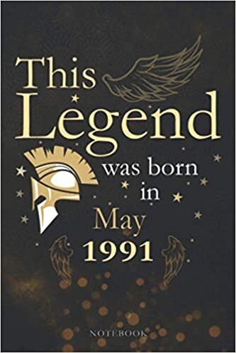 indir This Legend Was Born In May 1991 Lined Notebook Journal Gift: Paycheck Budget, 6x9 inch, Appointment, Agenda, 114 Pages, PocketPlanner, Appointment , Monthly