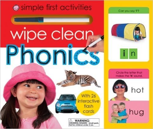 Wipe Clean Phonics: Simple First Activities [With Wipe-Off Pen and Flash Cards]