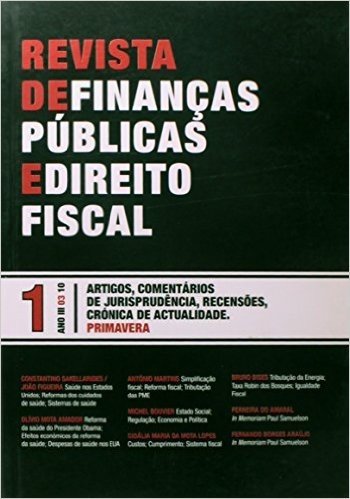 Revista De Financas Publicas E Direito Fiscal Ano Iii