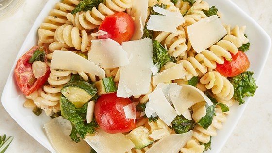 Creamy Summer Pasta Salad with BelGioioso Shaved Parmesan