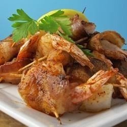download Bacon Wrapped Barbeque Shrimp