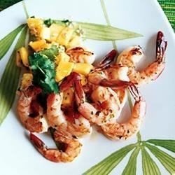 Grilled Brined Shrimp with Mango Salsa download