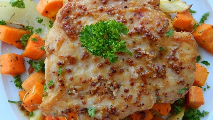 Honey-Mustard Chicken with Roasted Vegetables download