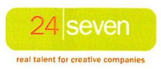 24 SEVEN REAL TALENT FOR CREATIVE COMPANIES recognize phone