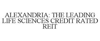 ALEXANDRIA: THE LEADING LIFE SCIENCES CREDIT RATED REIT