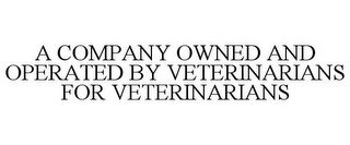A COMPANY OWNED AND OPERATED BY VETERINARIANS FOR VETERINARIANS recognize phone