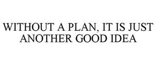 WITHOUT A PLAN, IT IS JUST ANOTHER GOOD IDEA
