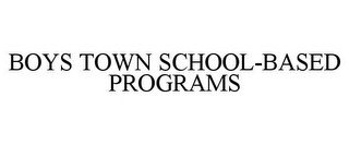 BOYS TOWN SCHOOL-BASED PROGRAMS