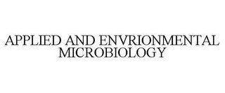 APPLIED AND ENVRIONMENTAL MICROBIOLOGY