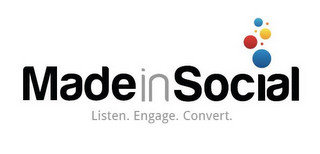 MADE IN SOCIAL LISTEN. ENGAGE. CONVERT
