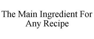 THE MAIN INGREDIENT FOR ANY RECIPE recognize phone