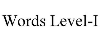 WORDS LEVEL-I