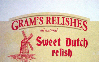 GRAM'S RELISHES ALL NATURAL SWEET DUTCH RELISH