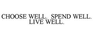 CHOOSE WELL. SPEND WELL. LIVE WELL.