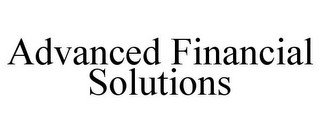 ADVANCED FINANCIAL SOLUTIONS