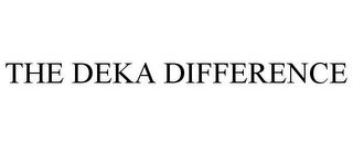 THE DEKA DIFFERENCE