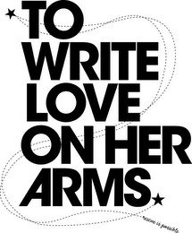 TO WRITE LOVE ON HER ARMS RESCUE IS POSSIBLE recognize phone