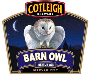 BARN OWL COTLEIGH BREWERY PREMIUM ALE BEERS OF PREY