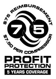 $75 REIMBURSEMENT 7 5 $7.50 PER COMPRESSOR PROFIT PROTECTION 5 YEARS COVERAGE