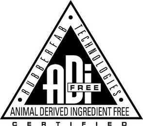 ADI FREE RUBBERFAB · TECHNOLOGIES · ANIMAL DERIVED INGREDIENT FREE CERTIFIED recognize phone