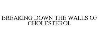 BREAKING DOWN THE WALLS OF CHOLESTEROL