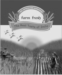 100% SATISFACTION GUARANTEED FARM FRESH THE REAL TASTE OF INDIA recognize phone