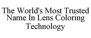 THE WORLD'S MOST TRUSTED NAME IN LENS COLORING TECHNOLOGY