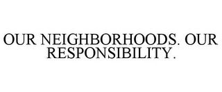 OUR NEIGHBORHOODS. OUR RESPONSIBILITY. recognize phone