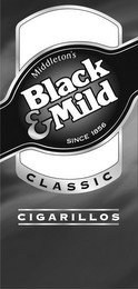 BLACK & MILD CLASSIC CIGARILLOS MIDDLETON'S SINCE 1856