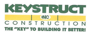KEYSTRUCT CONSTRUCTION INC THE "KEY" TO BUILDING IT BETTER!
