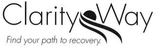 CLARITY WAY FIND YOUR PATH TO RECOVERY.