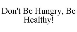 DON'T BE HUNGRY, BE HEALTHY! recognize phone