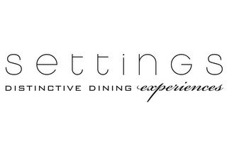S E T T I N G S DISTINCTIVE DINING EXPERIENCES