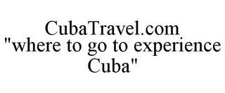 CUBATRAVEL.COM "WHERE TO GO TO EXPERIENCE CUBA"
