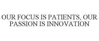OUR FOCUS IS PATIENTS, OUR PASSION IS INNOVATION recognize phone